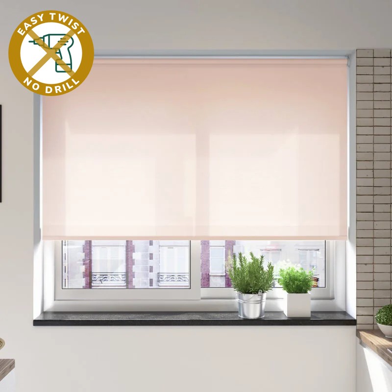 Catania Dimout Linen EasyTwist No Drill Roller Blind