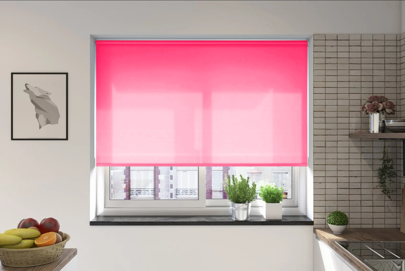 catania dimout pink easytwist no drill roller blind
