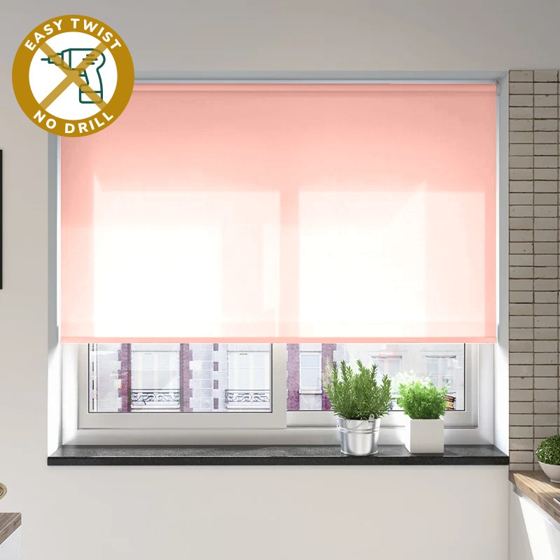 Catania Dimout Rose EasyTwist No Drill Roller Blind
