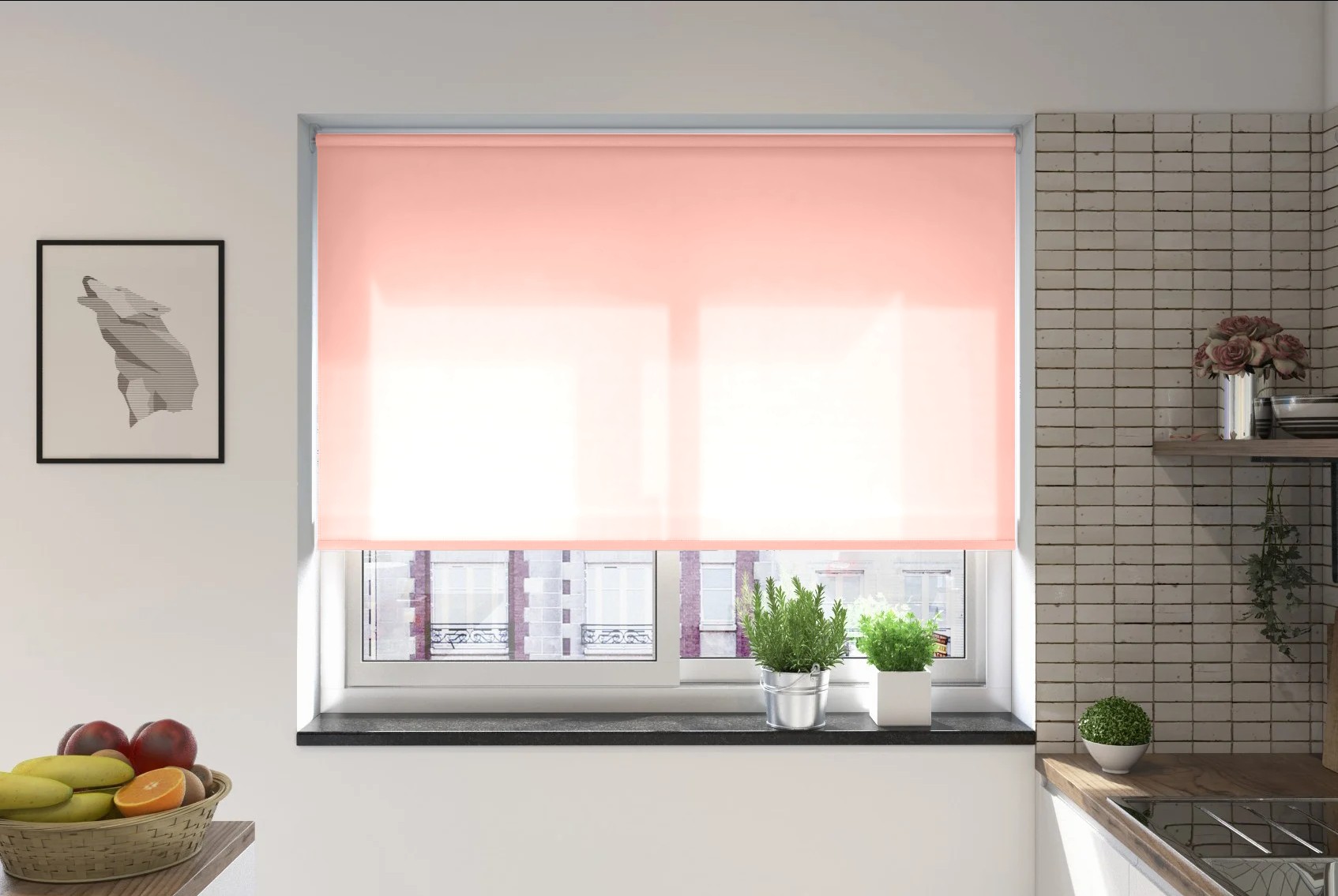 catania dimout rose easytwist no drill roller blind