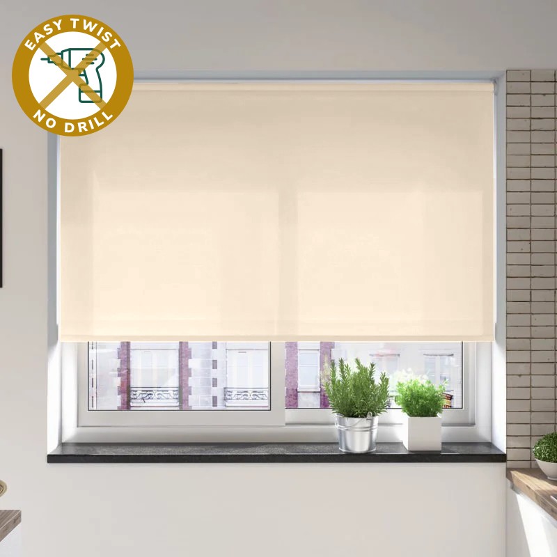 Catania Dimout Sandstone EasyTwist No Drill Roller Blind