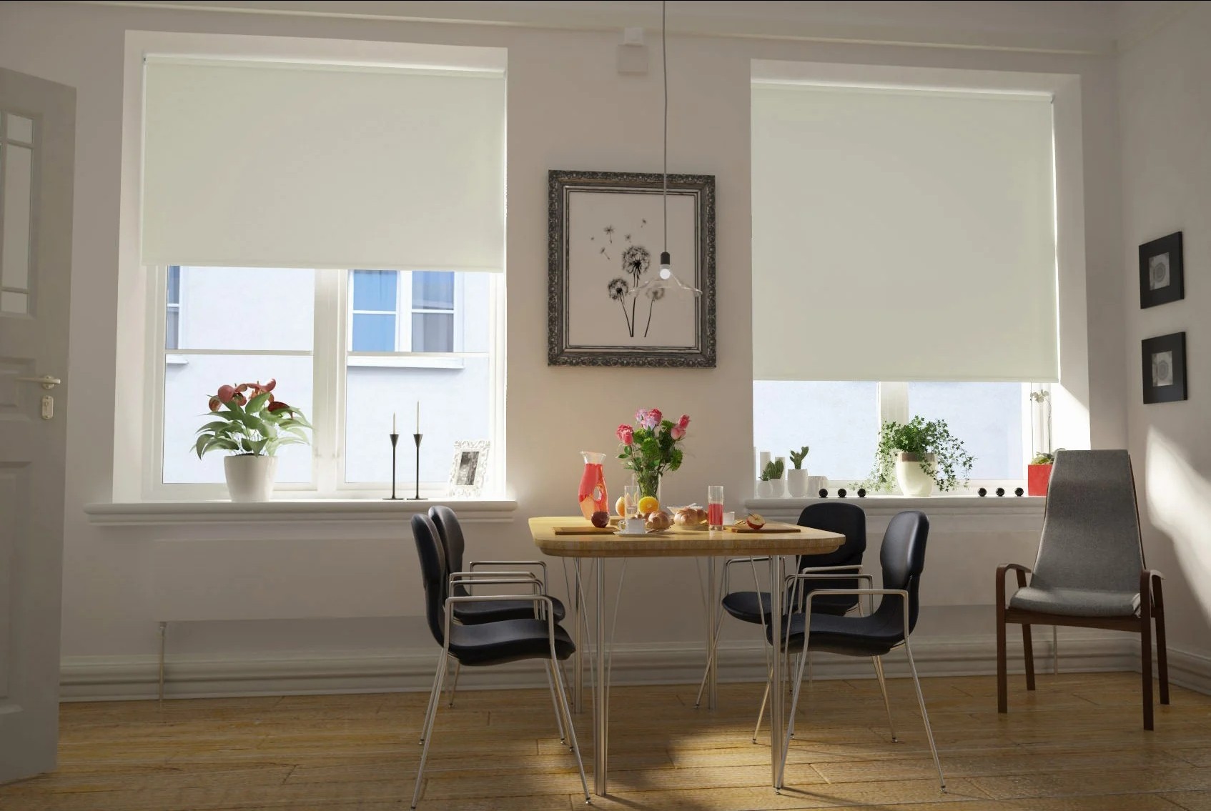 milano blackout ash easytwist no drill roller blind