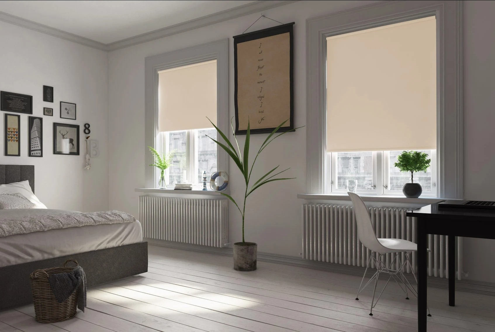 milano blackout warm almond easytwist no drill roller blind