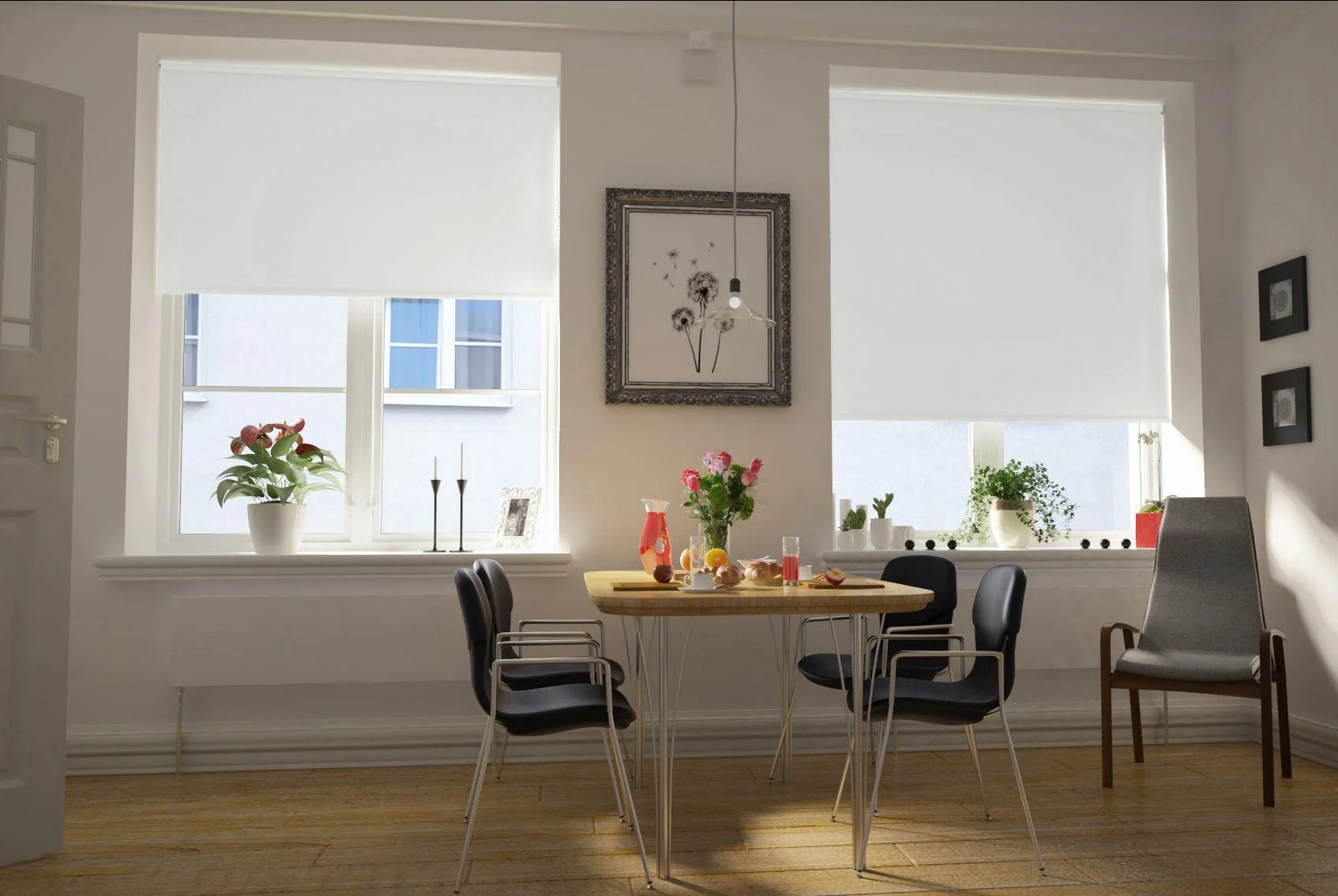 reclaim blackout cool grey easytwist no drill roller blind