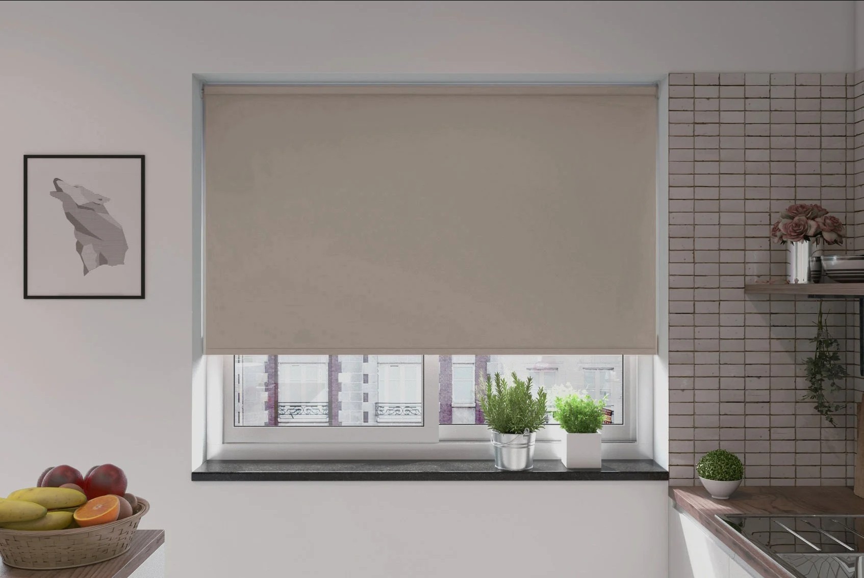 reclaim blackout driftwood easytwist no drill roller blind