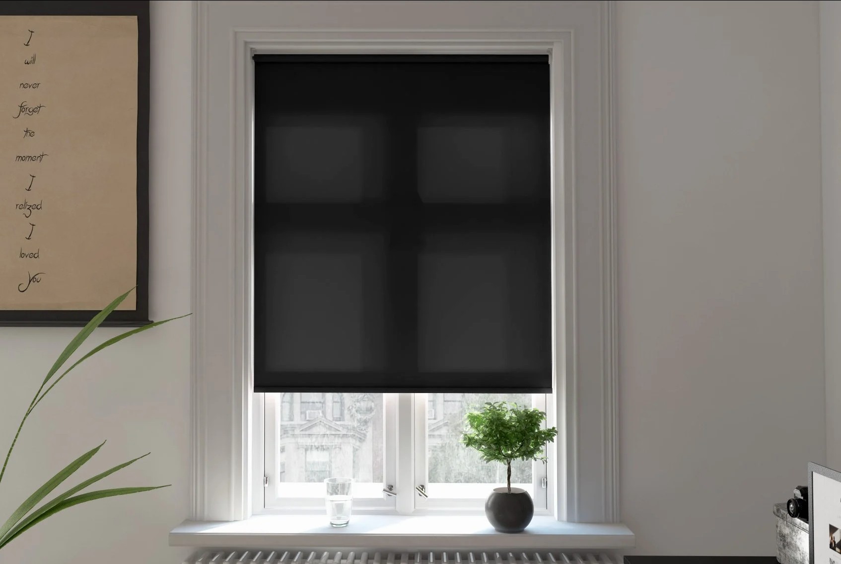 reclaim dimout deep grey easytwist no drill roller blind