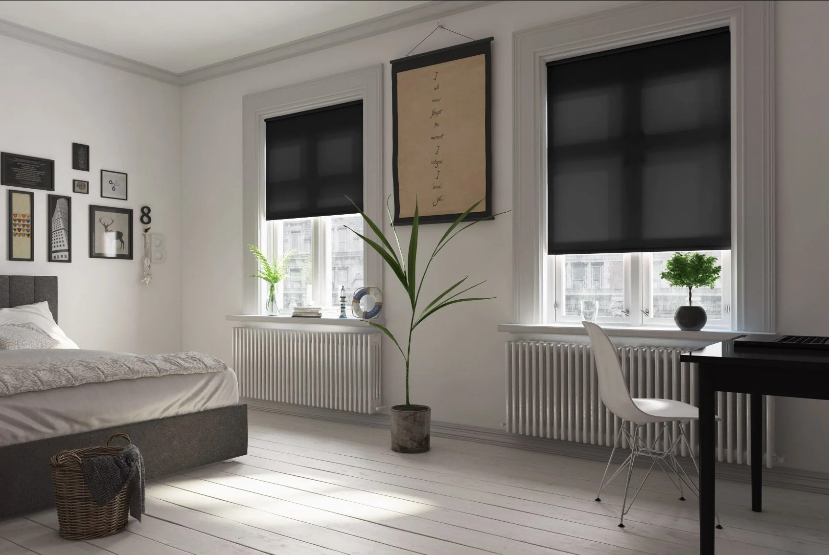 reclaim dimout deep grey easytwist no drill roller blind