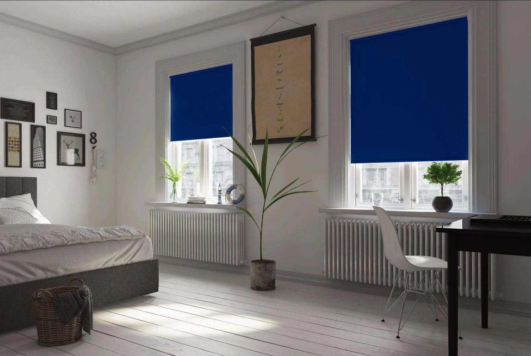 reclaim dimout regal blue easytwist no drill roller blind