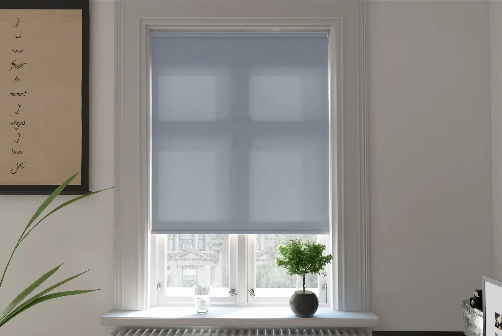 reclaim dimout space grey easytwist no drill roller blind