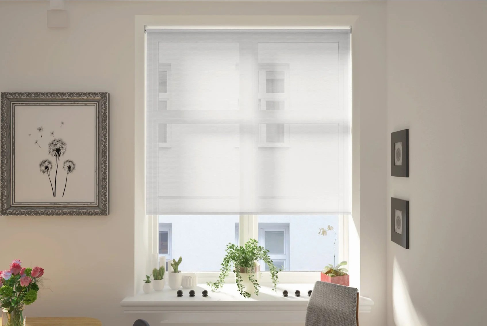 reclaim reflect screen latte easytwist no drill roller blind