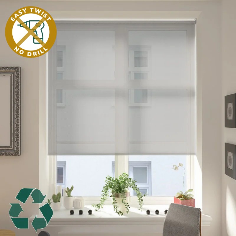 Reclaim Reflect Screen Platinum EasyTwist No Drill Roller Blind