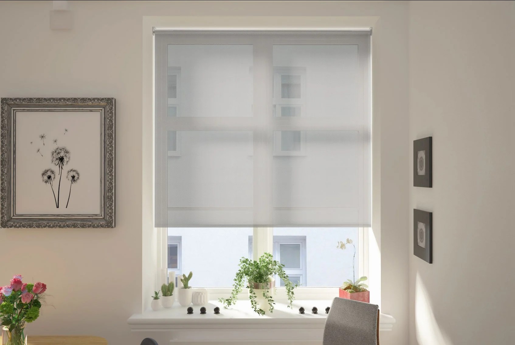 reclaim reflect screen platinum easytwist no drill roller blind