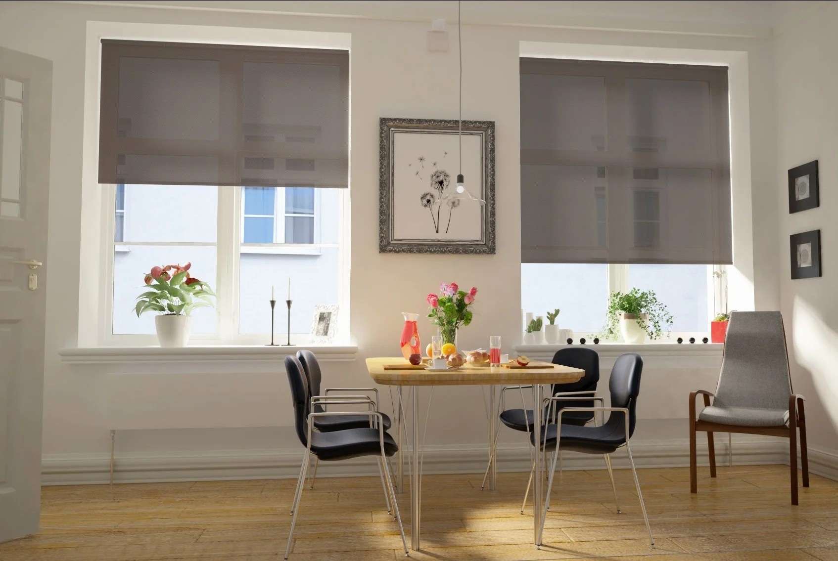 teramo screen bronze easytwist no drill roller blind