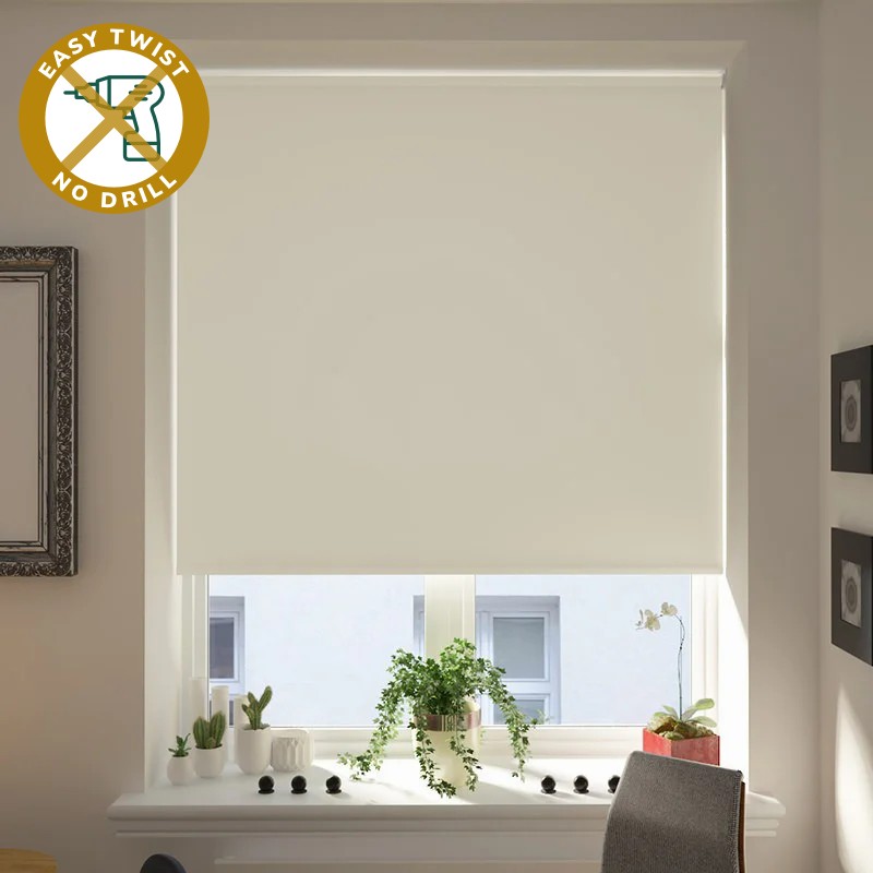 Toscana Blackout Beige EasyTwist No Drill Roller Blind