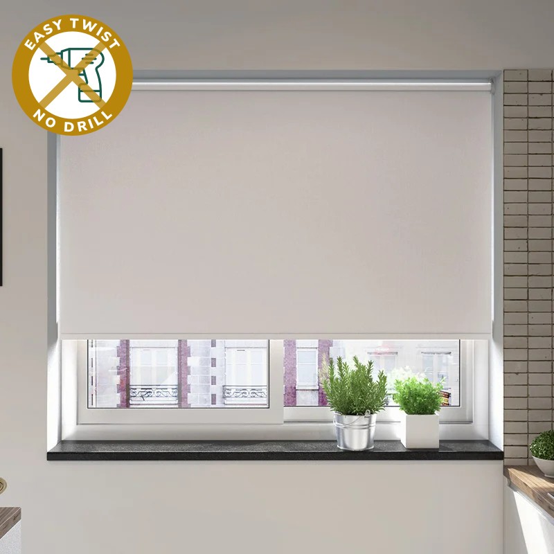Toscana Blackout Grey EasyTwist No Drill Roller Blind
