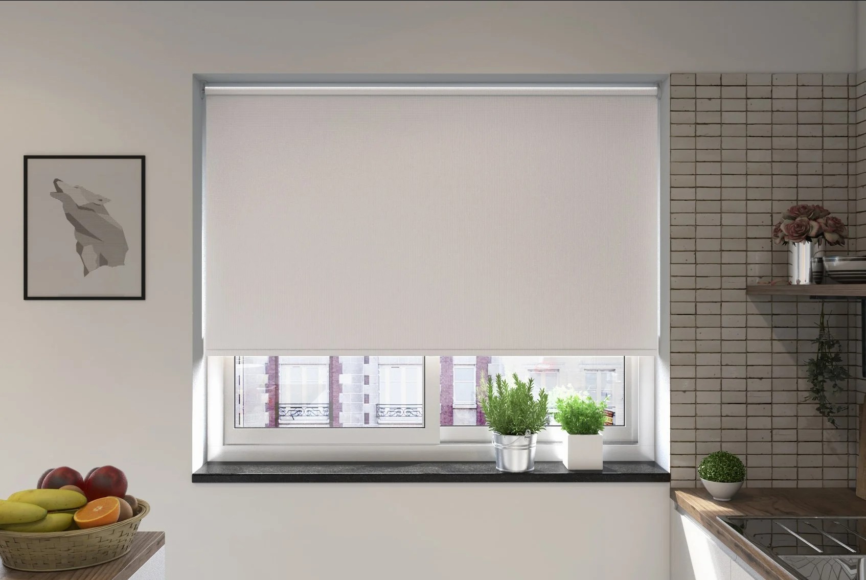 toscana blackout grey easytwist no drill roller blind