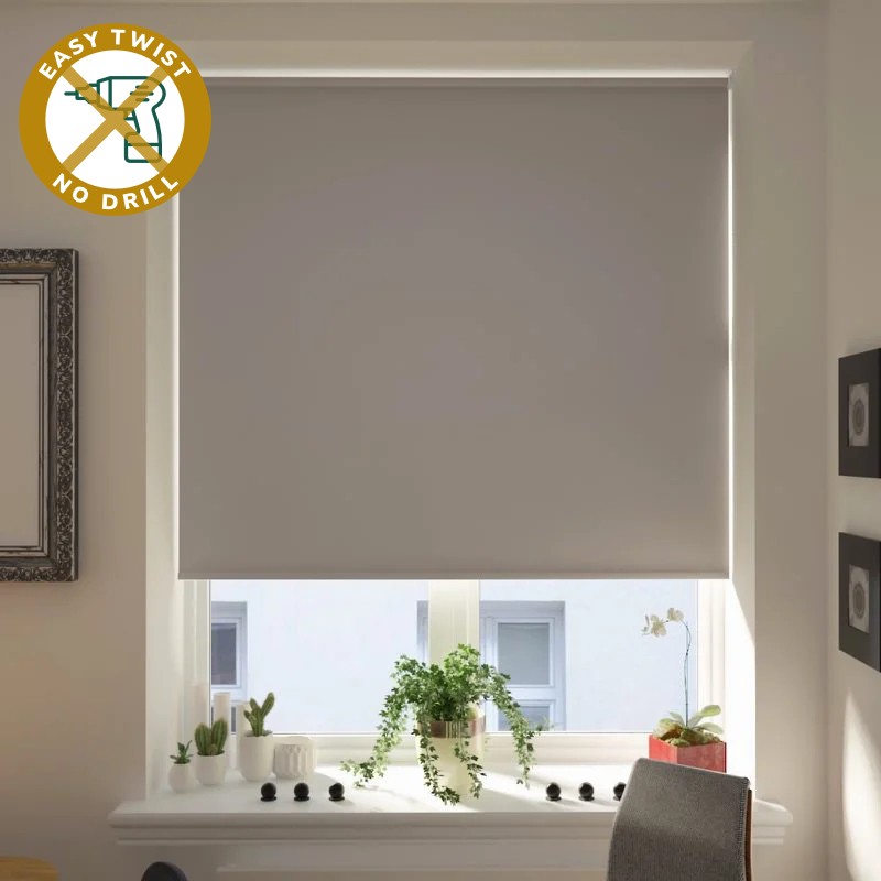 Toscana Blackout Iron EasyTwist No Drill Roller Blind