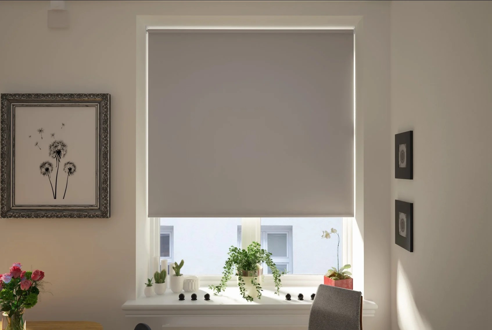 toscana blackout iron easytwist no drill roller blind