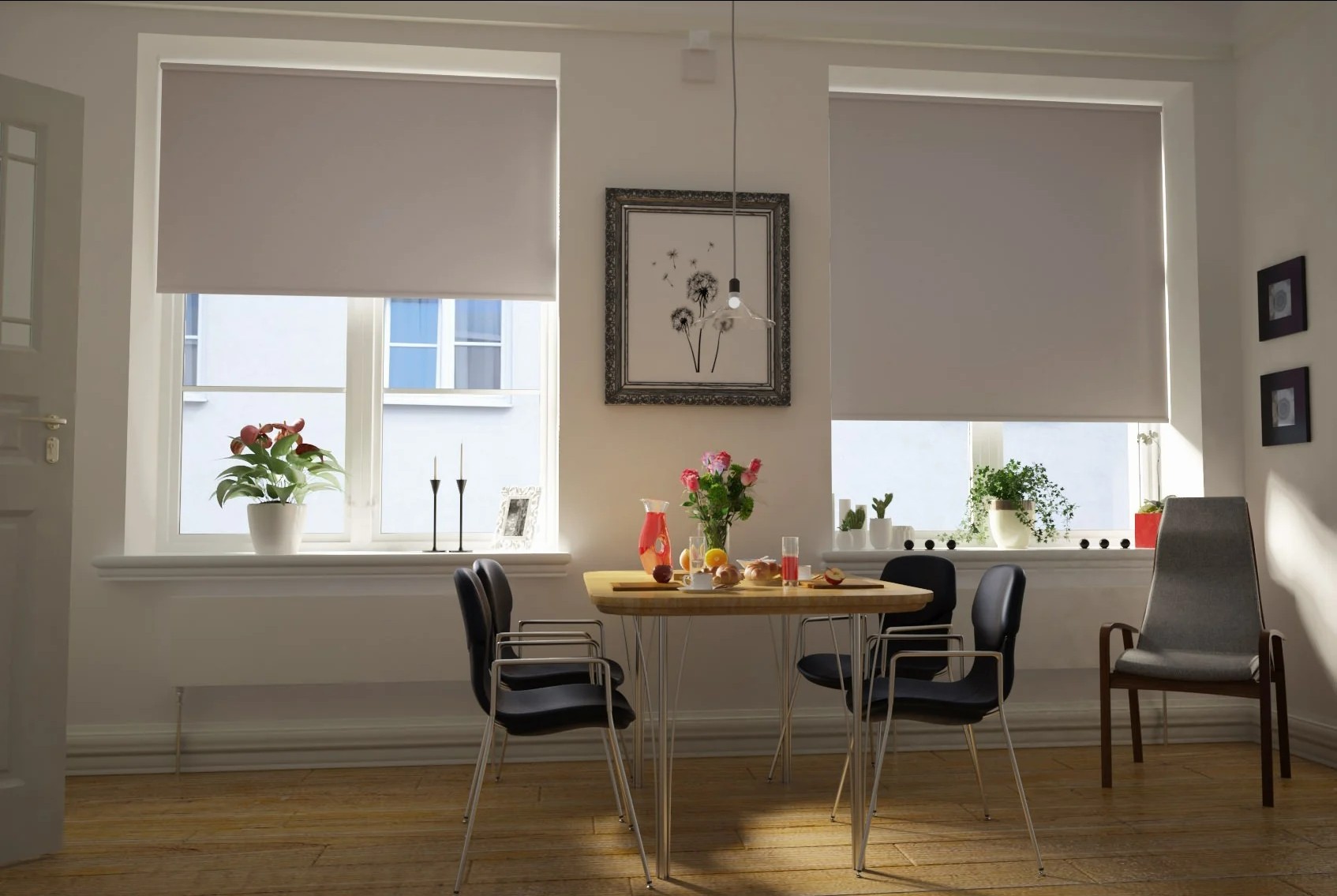toscana blackout iron easytwist no drill roller blind
