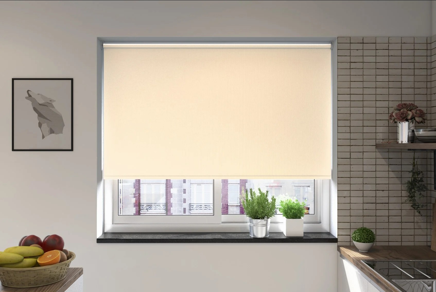toscana blackout magnolia easytwist no drill roller blind
