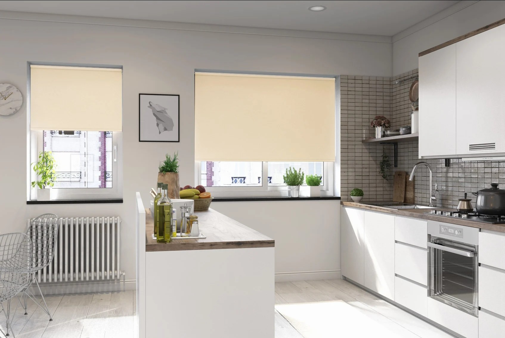 toscana blackout magnolia easytwist no drill roller blind