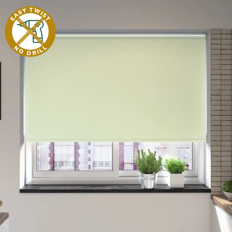 Toscana Blackout Mint Green EasyTwist No Drill Roller Blind