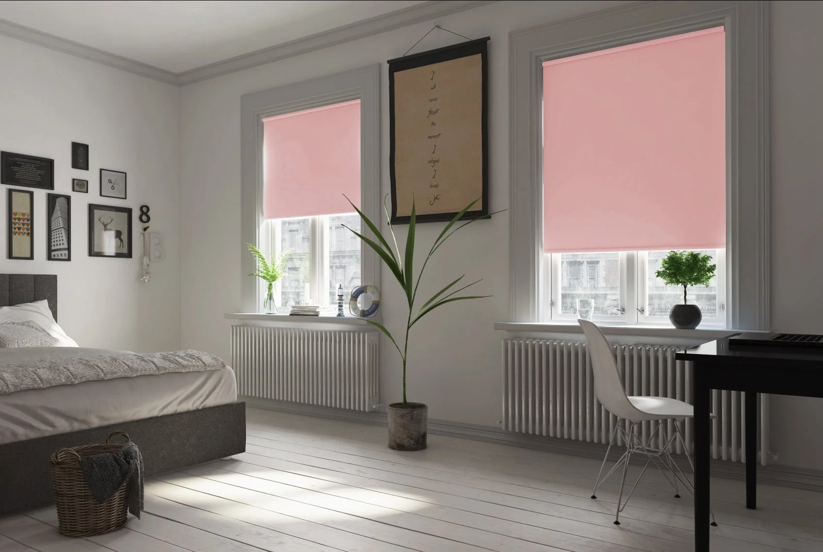 toscana blackout pink easytwist no drill roller blind