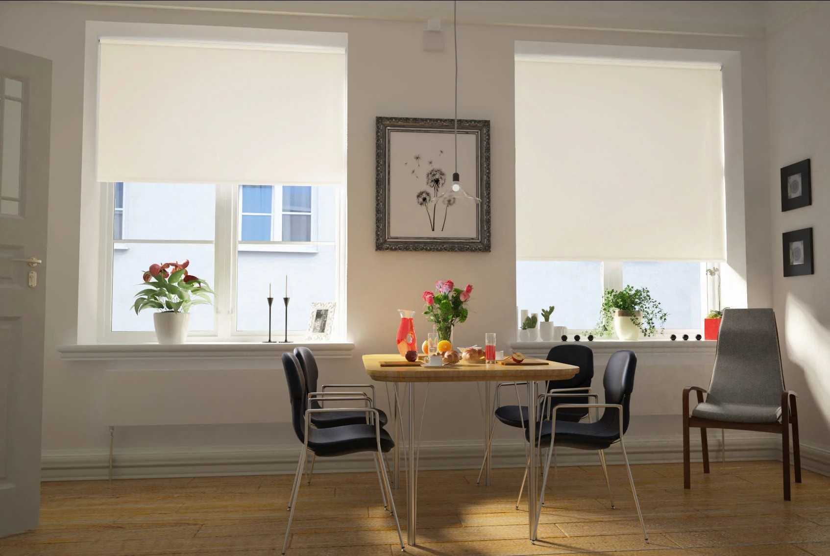 toscana blackout white easytwist no drill roller blind
