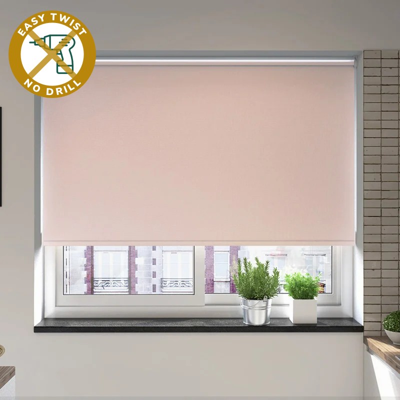 Udine Blackout Magnolia EasyTwist No Drill Roller Blind