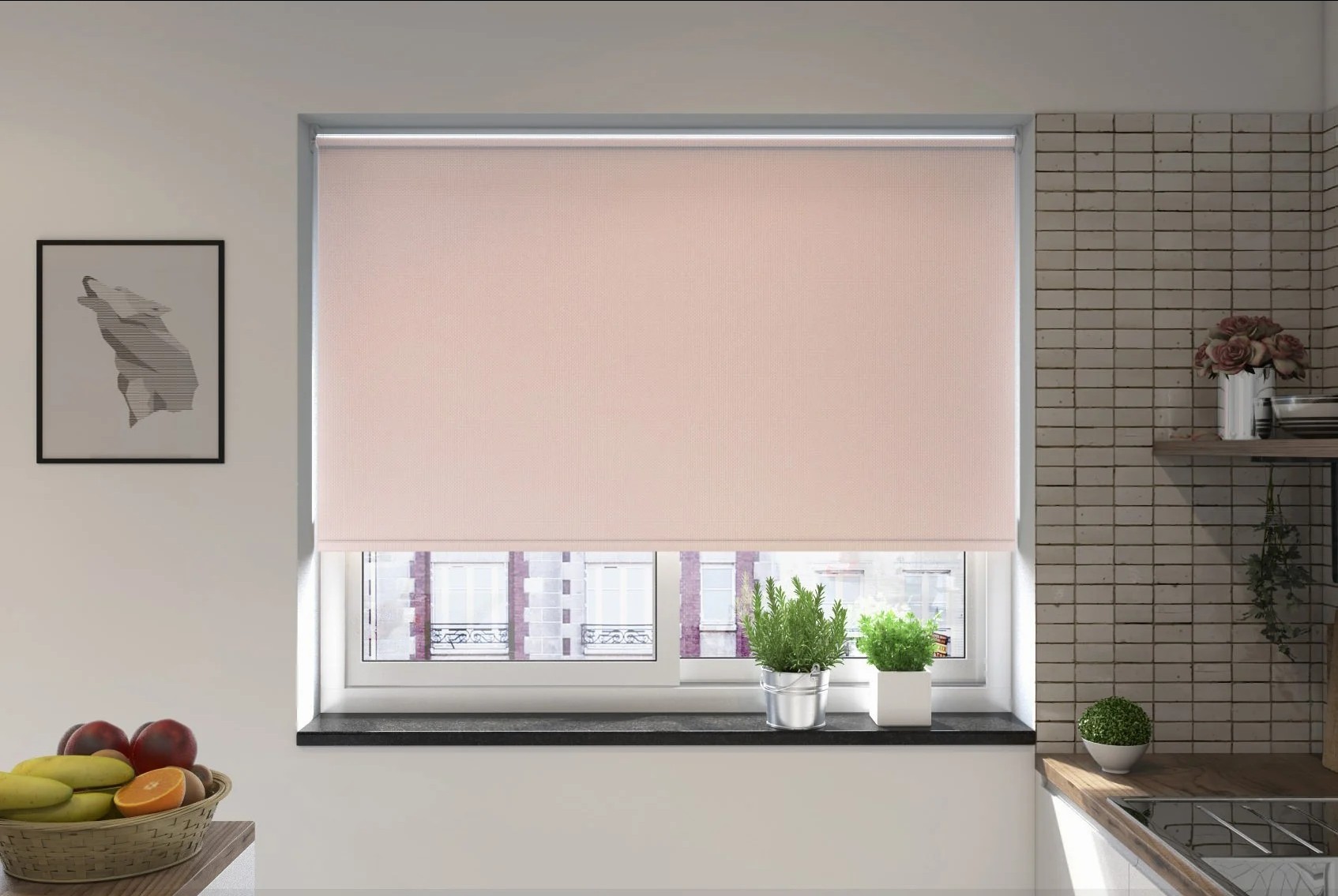 udine blackout magnolia easytwist no drill roller blind