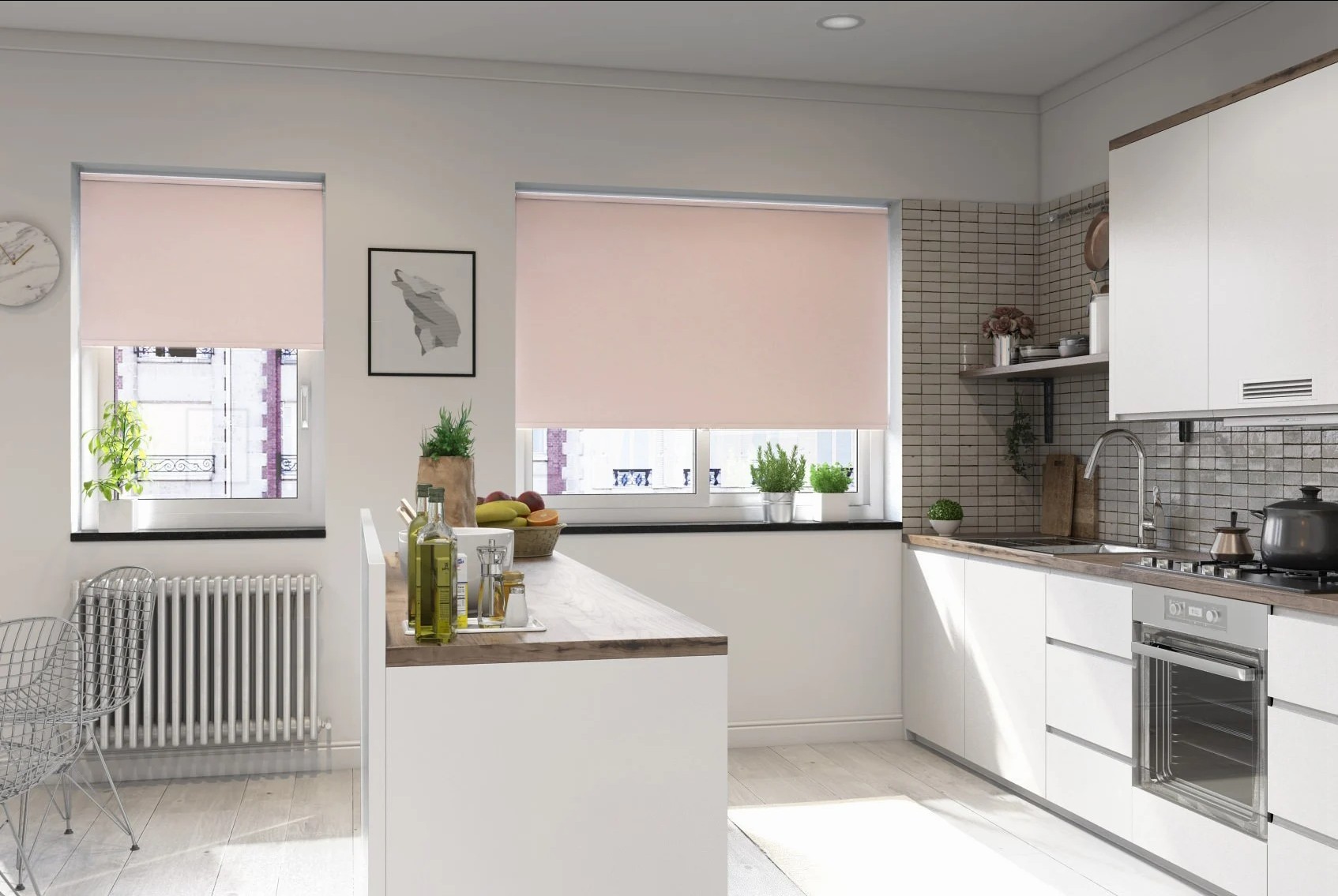 udine blackout magnolia easytwist no drill roller blind