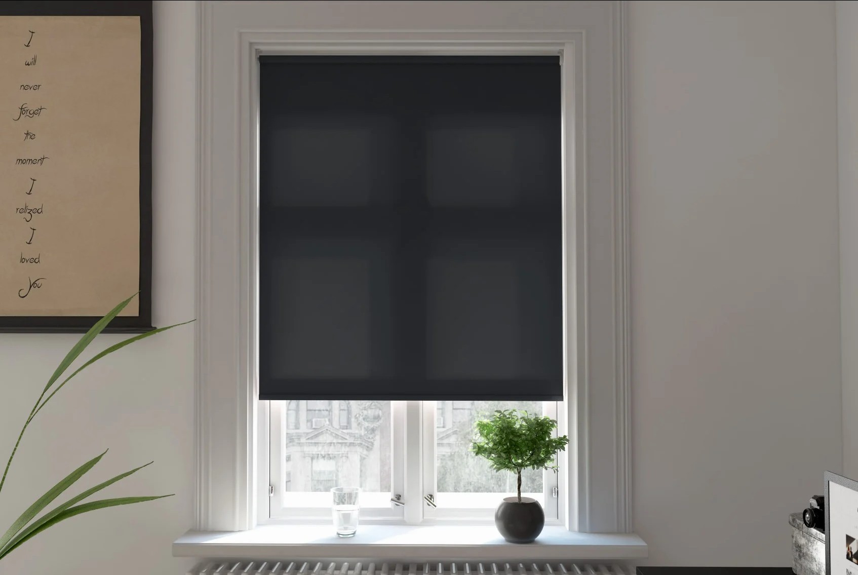 verona dimout black easytwist no drill roller blind