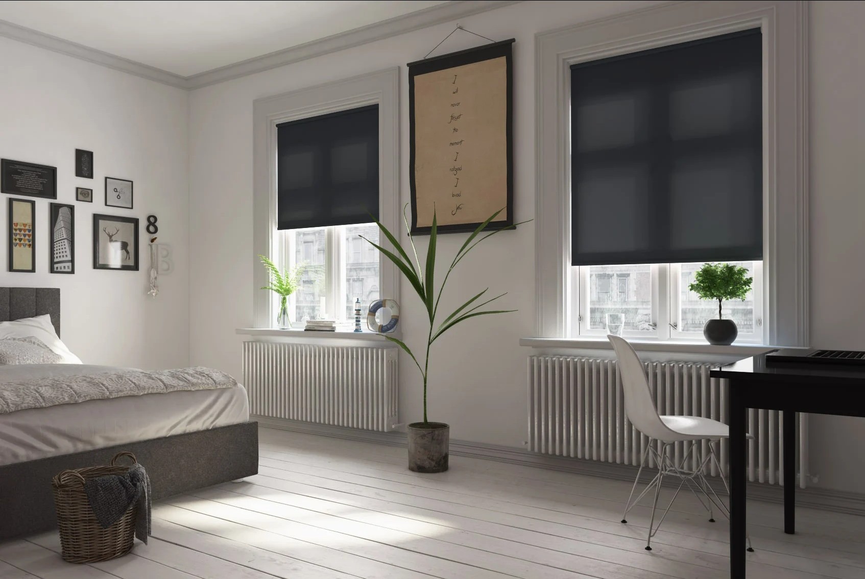 verona dimout black easytwist no drill roller blind