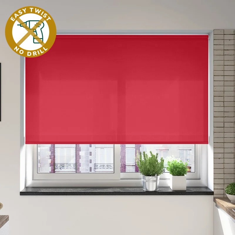 Verona Dimout Cherry EasyTwist No Drill Roller Blind