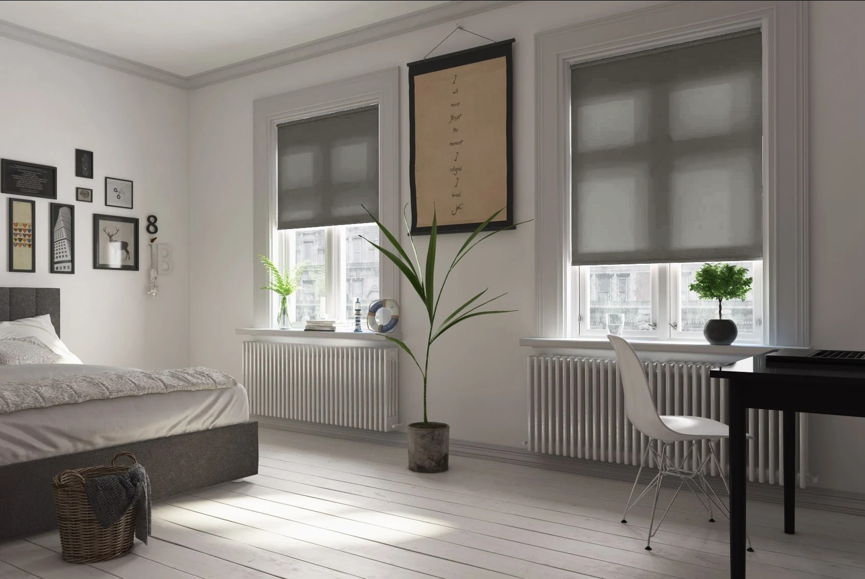 verona dimout fossil grey easytwist no drill roller blind