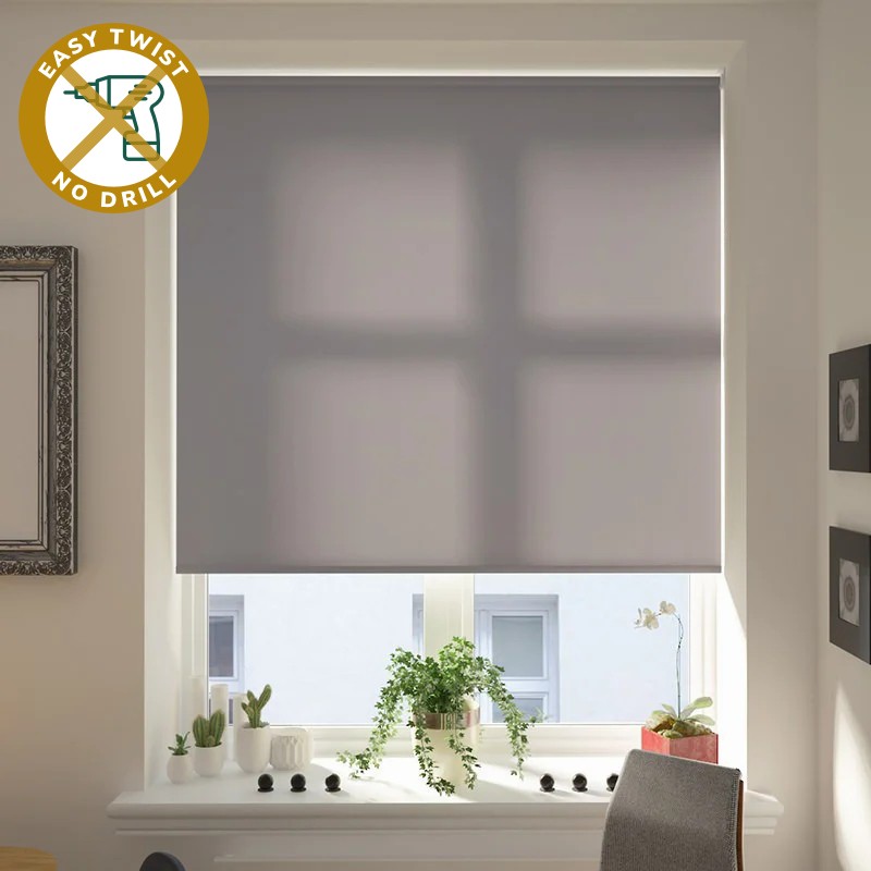 Verona Dimout Graphite EasyTwist No Drill Roller Blind