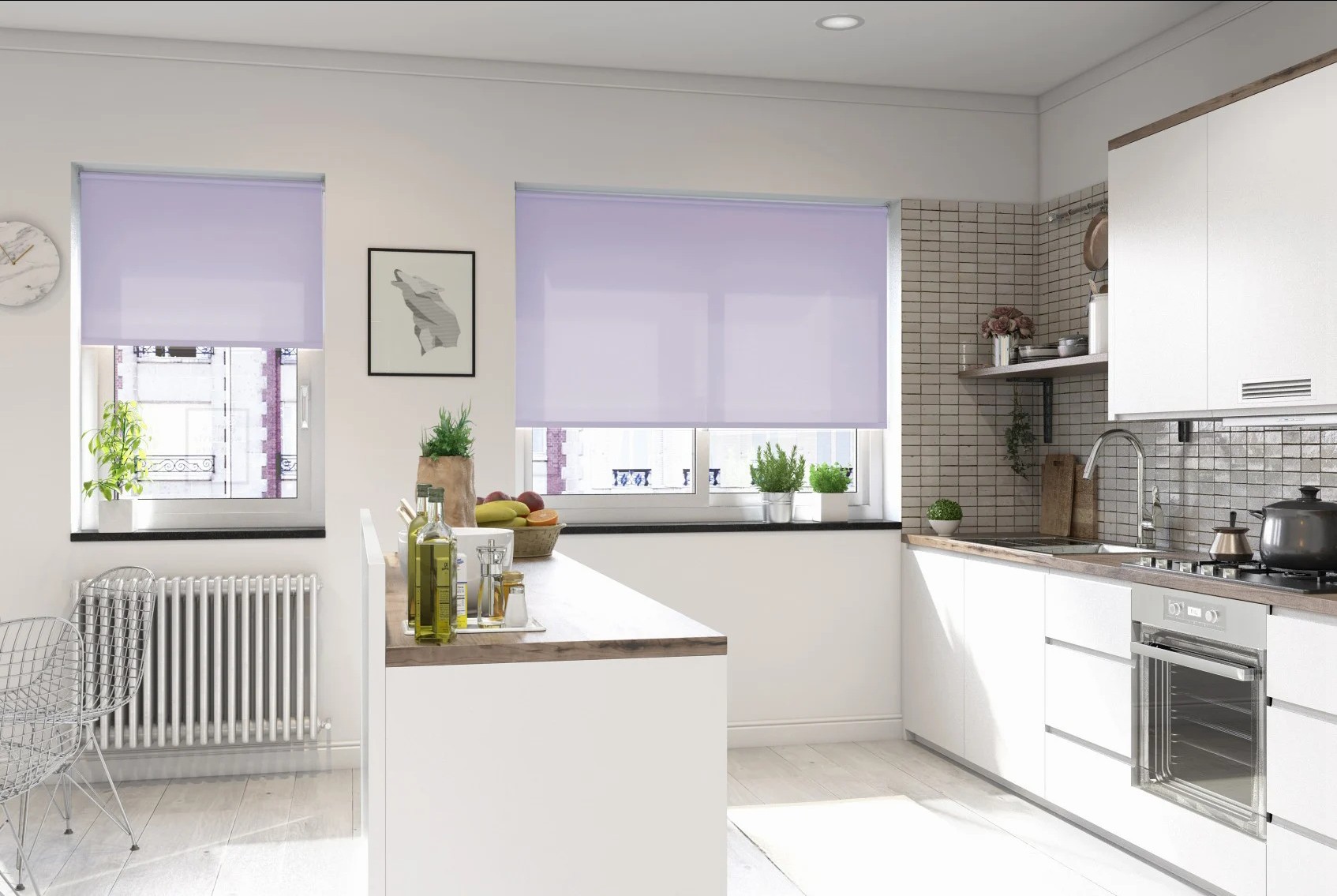 verona dimout heather easytwist no drill roller blind