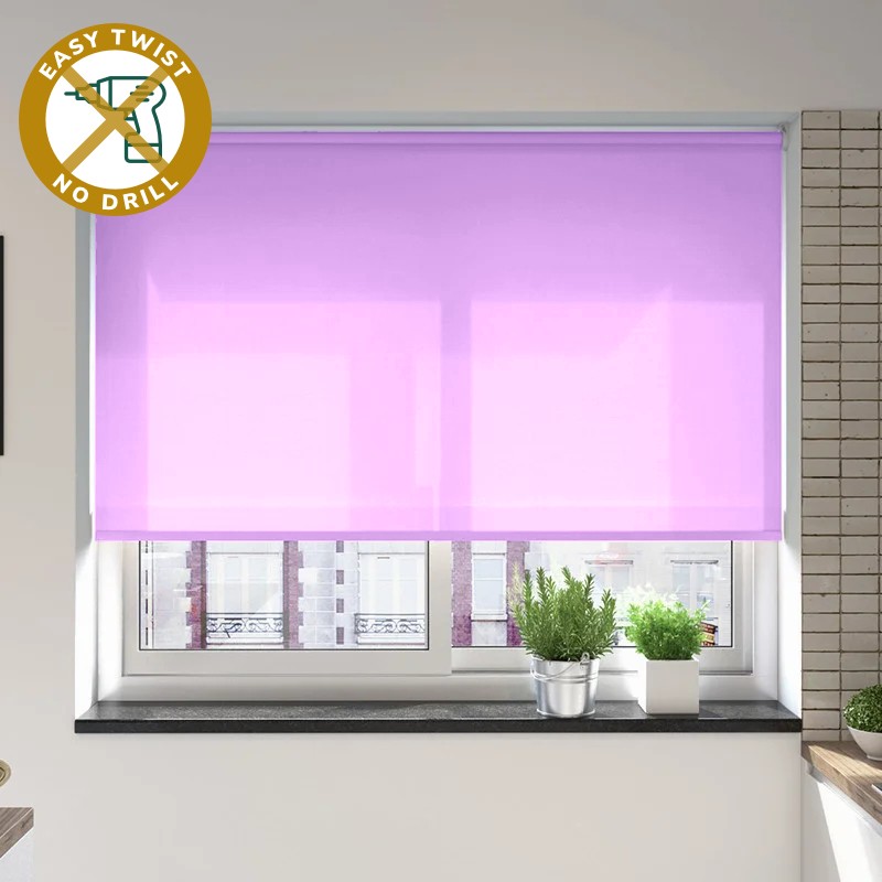 Verona Dimout Lilac EasyTwist No Drill Roller Blind