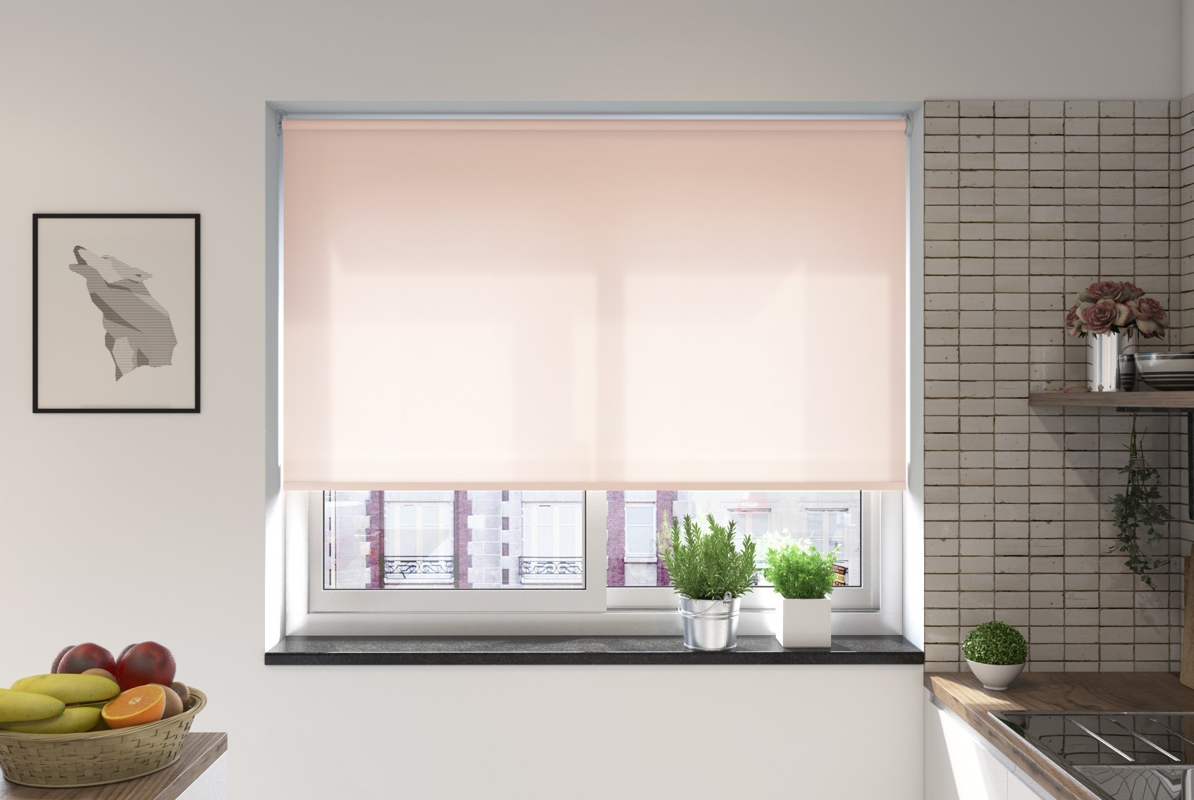 verona dimout linen easytwist no drill roller blind