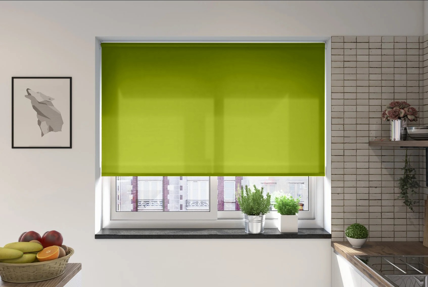 verona dimout moss easytwist no drill roller blind