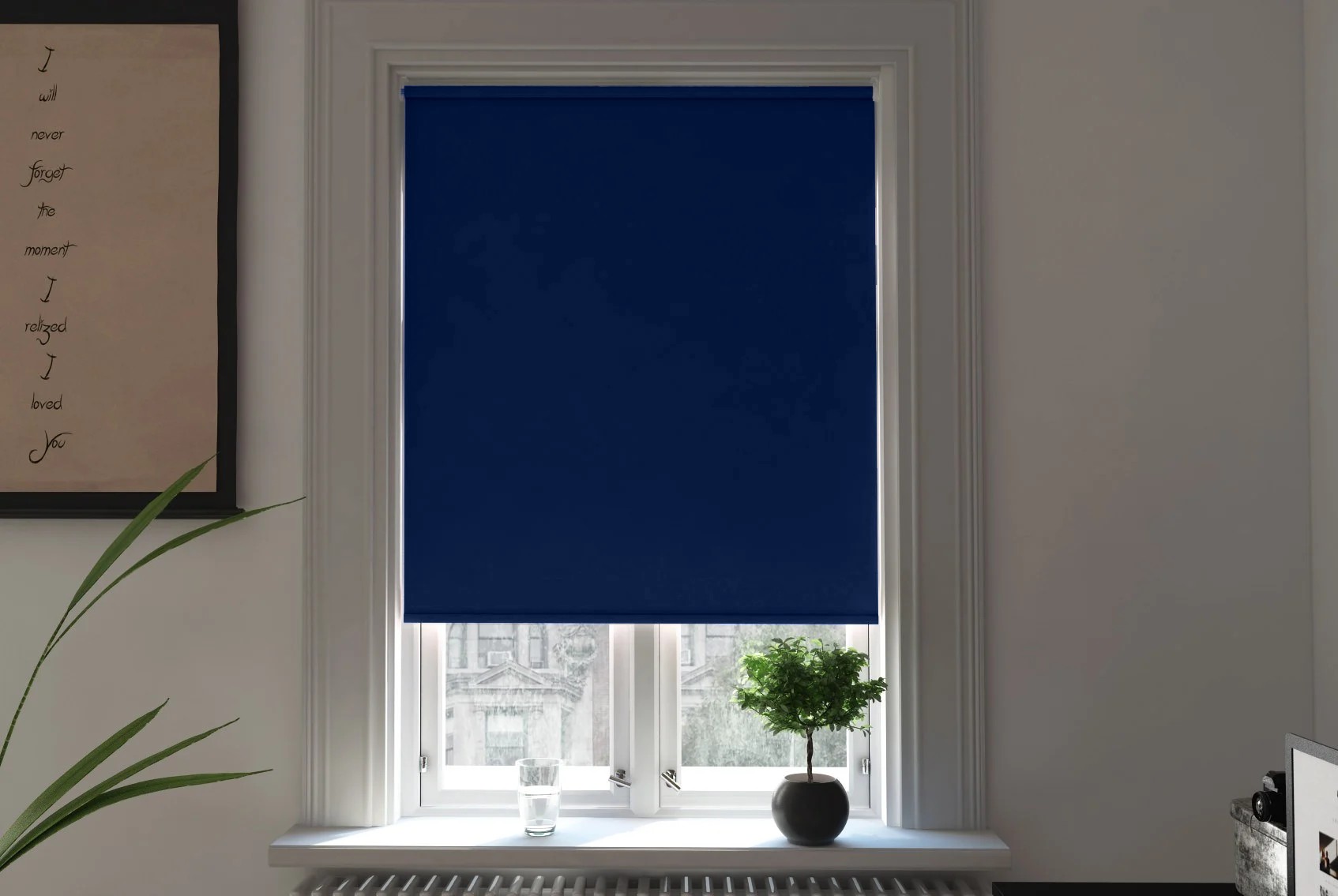 verona dimout oxford blue easytwist no drill roller blind