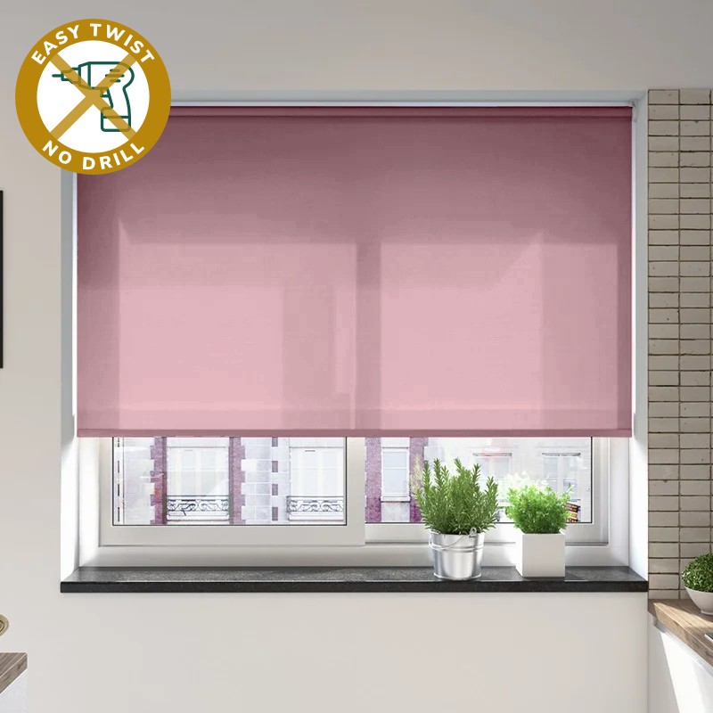 Verona Dimout Smokey Mauve EasyTwist No Drill Roller Blind