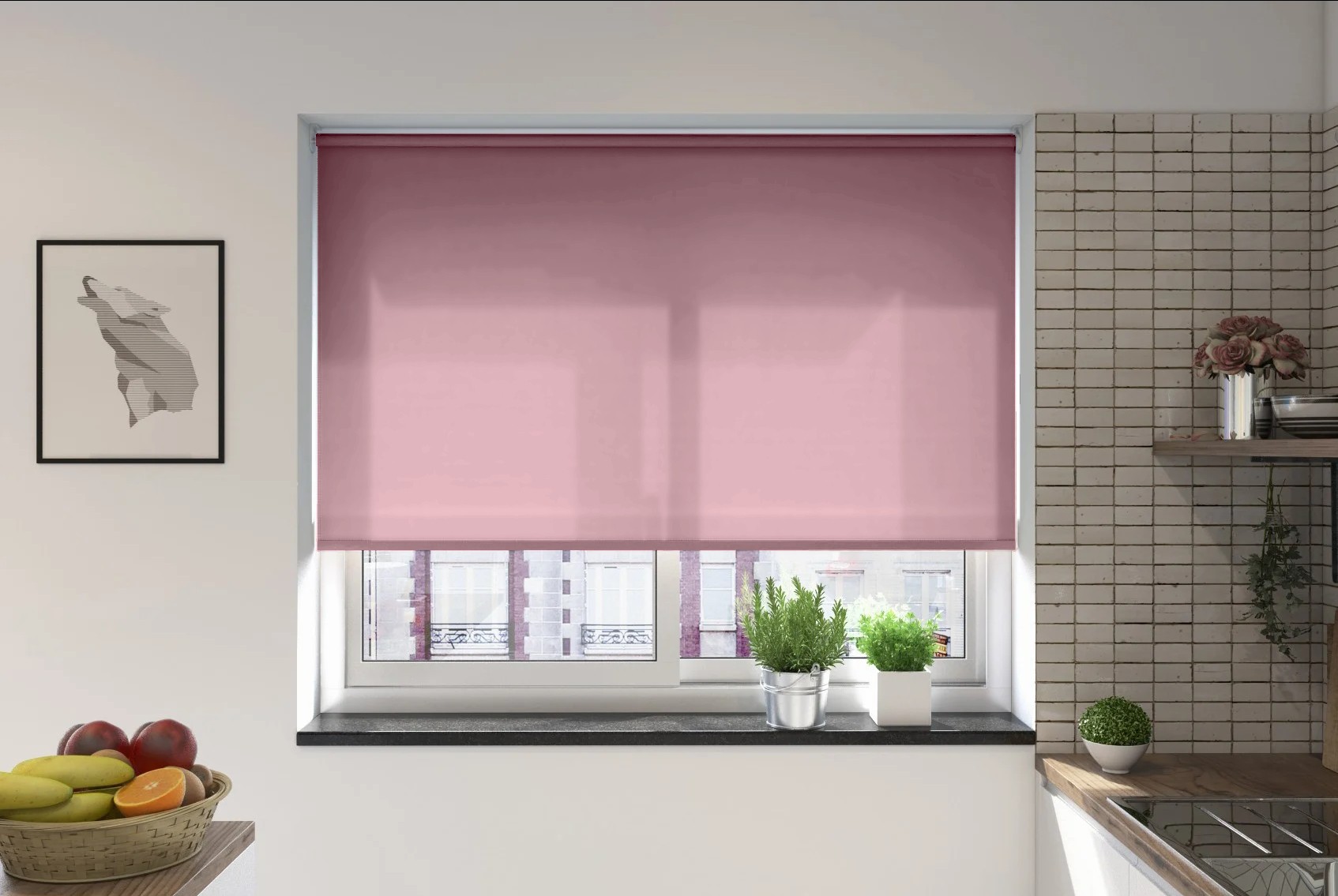 verona dimout smokey mauve easytwist no drill roller blind