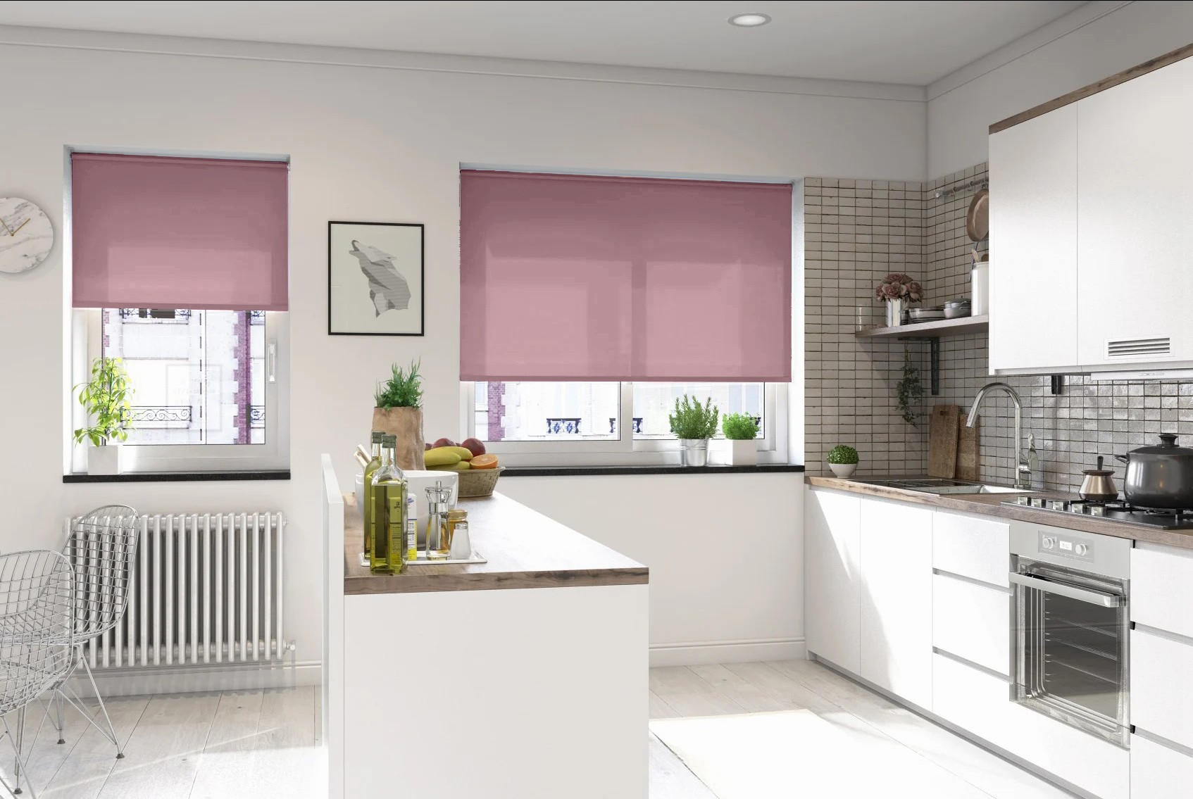 verona dimout smokey mauve easytwist no drill roller blind