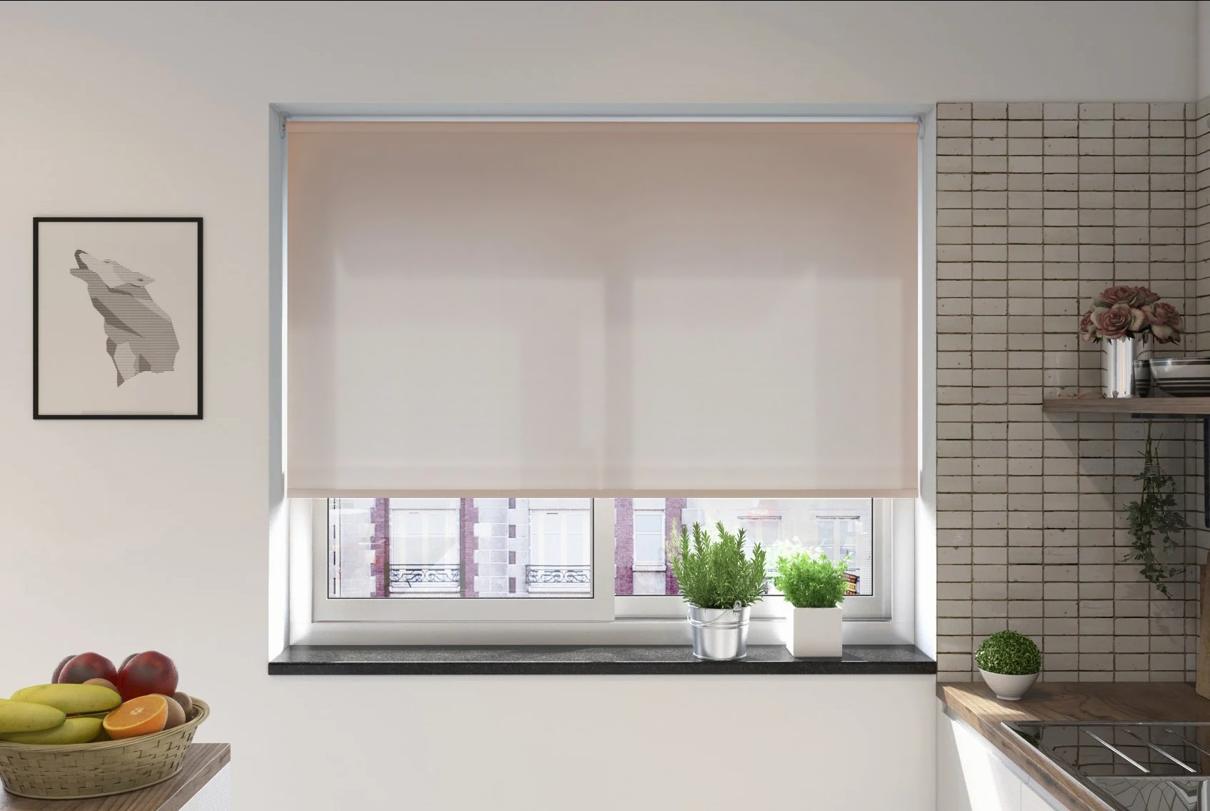 verona dimout tan easytwist no drill roller blind