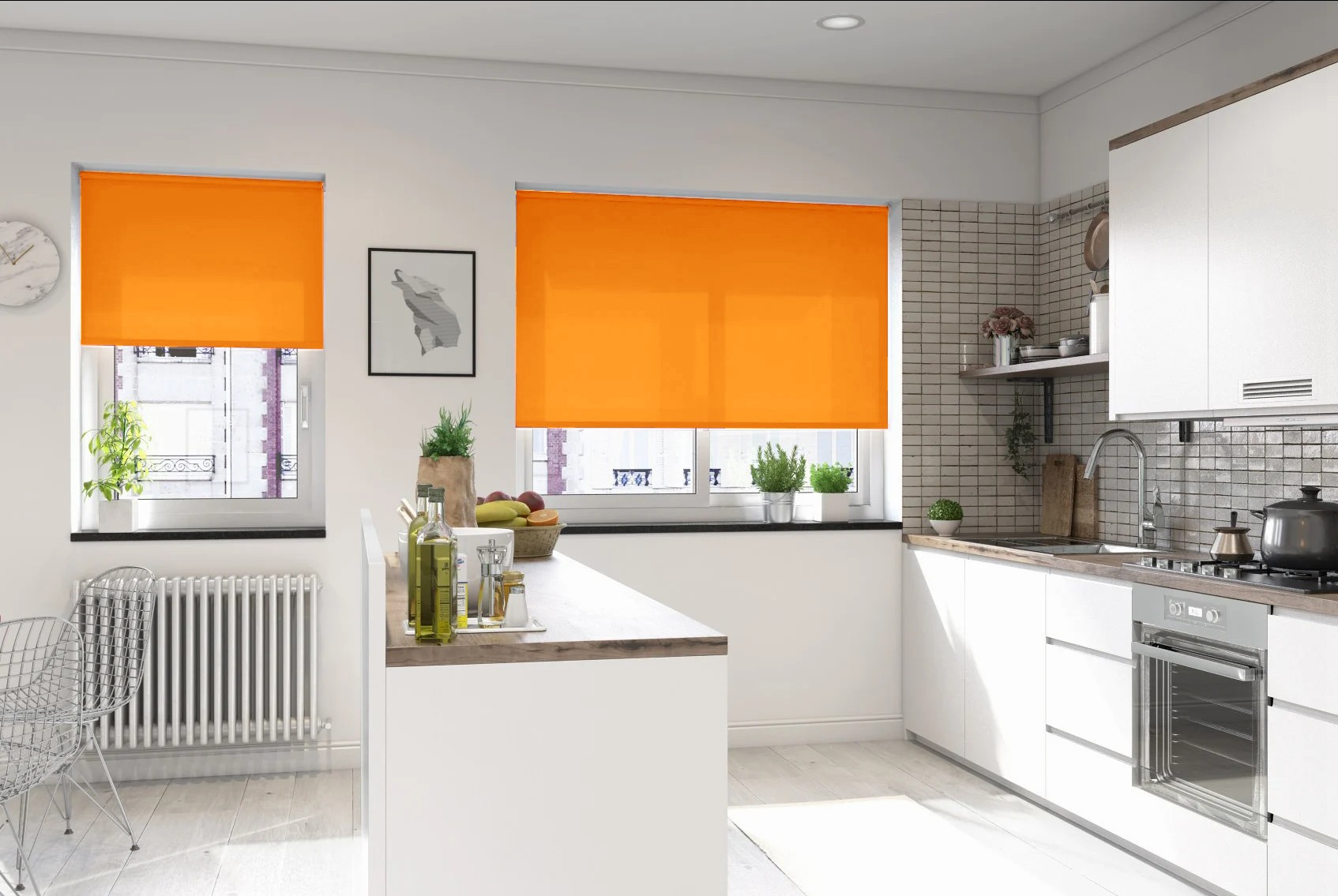 verona dimout tangerine easytwist no drill roller blind