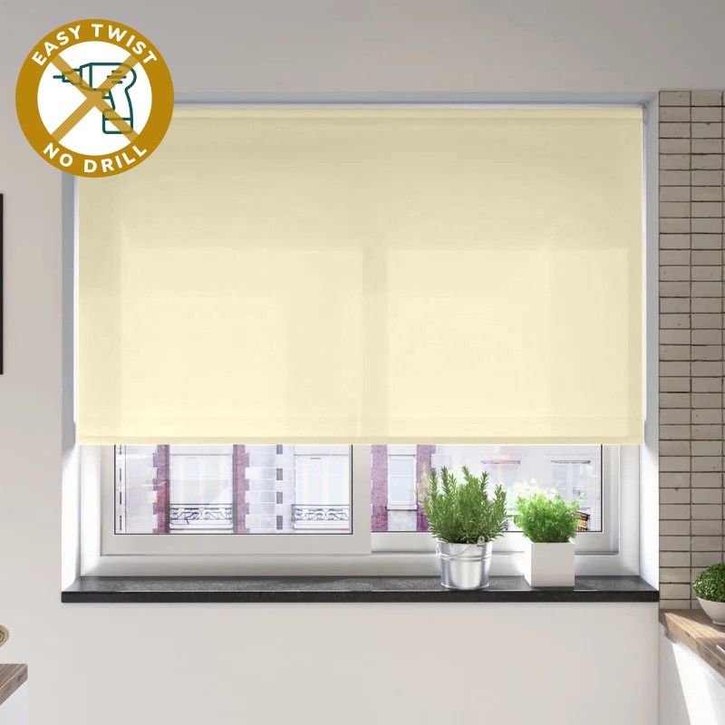 Verona Dimout Vanilla EasyTwist No Drill Roller Blind