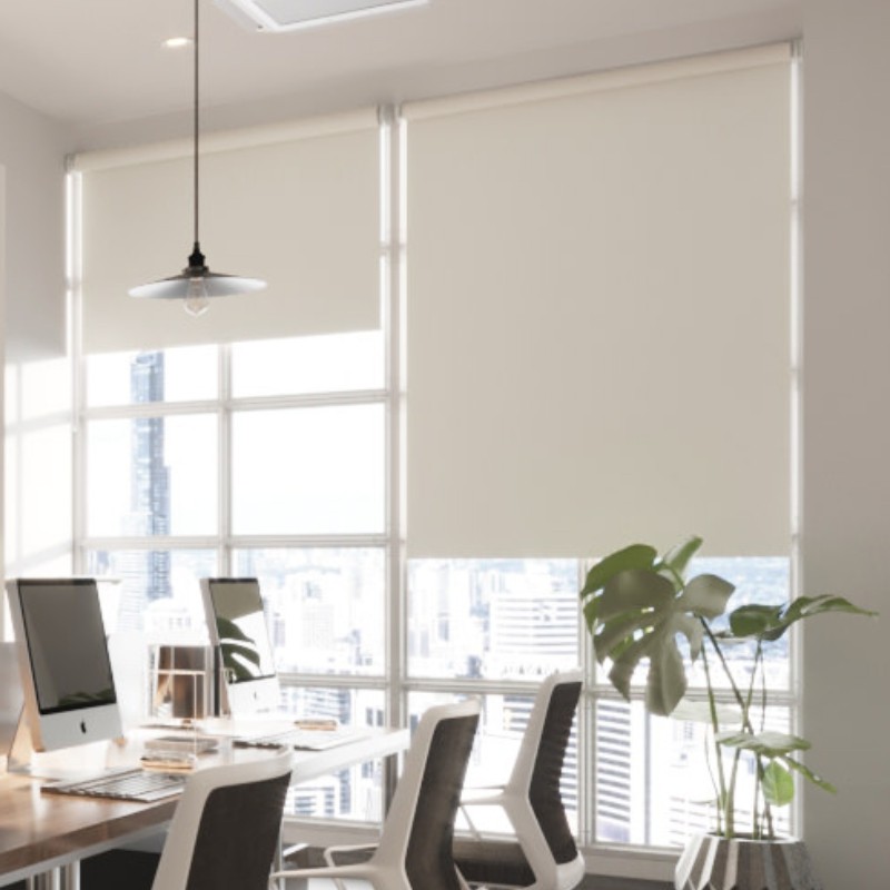 Commercial FR Dimout Frost Premium XL Roller Blind