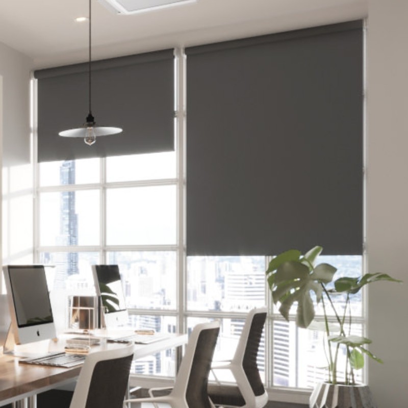 Commercial FR Dimout Graphite Premium XL Roller Blind