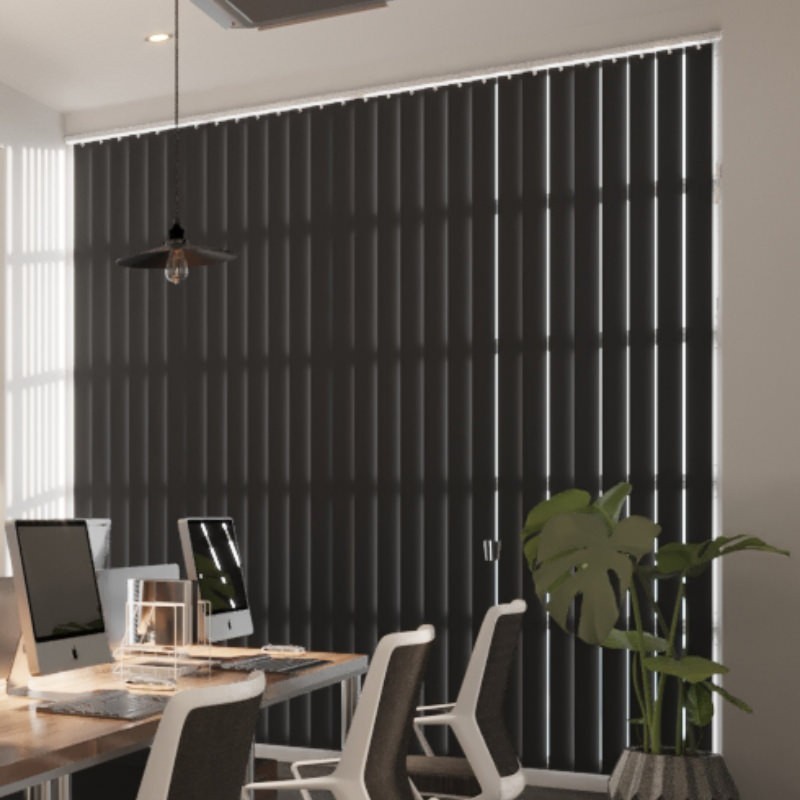 Commercial FR Graphite Blackout Vertical Blind